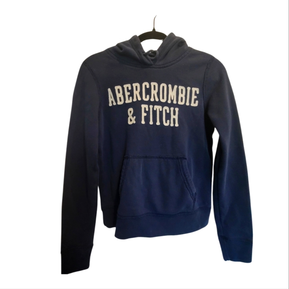 Abercrombie & Fitch Navy Blue Logo Hoodie